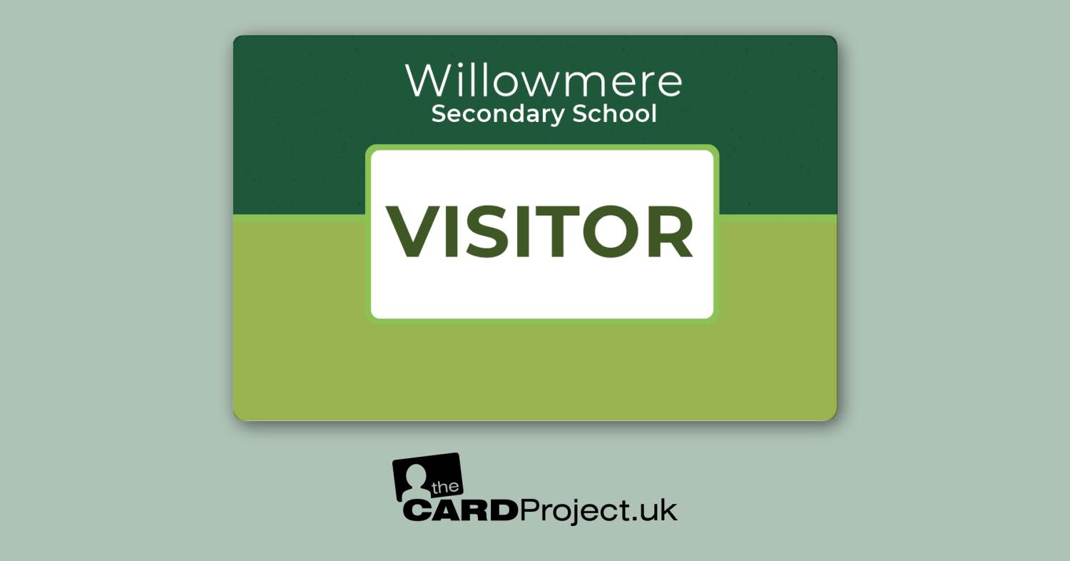 Secondary School Lime Book Visitor Card (FRONT)